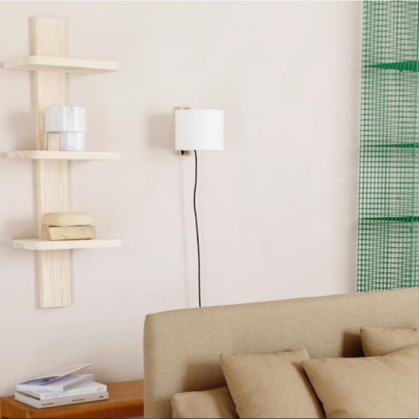 Đèn Tường Chao Vải Vách Gỗ Phong Cách Cổ Điển , Đèn Tường Gỗ Nguyên Khối Tây Ban Nha Ánh Sáng Vàng Ấm - Hình ảnh 4