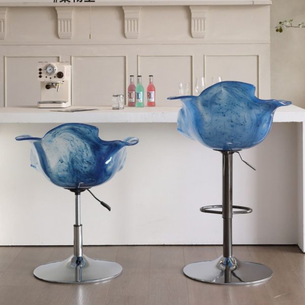 Ghế Cánh Hoa Hồng Acrylic, Ghế Bar Sáng Tạo Cao Cấp, Ghế Tựa Trang Điểm Nâng Lên Hạ Xuống - Hình ảnh 3