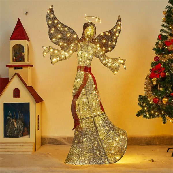 Đèn Sàn Thiên Thần Có Đôi Cánh Kích Thước Lớn Decor Giáng Sinh, Noel, Sân Vườn - Hình ảnh 3