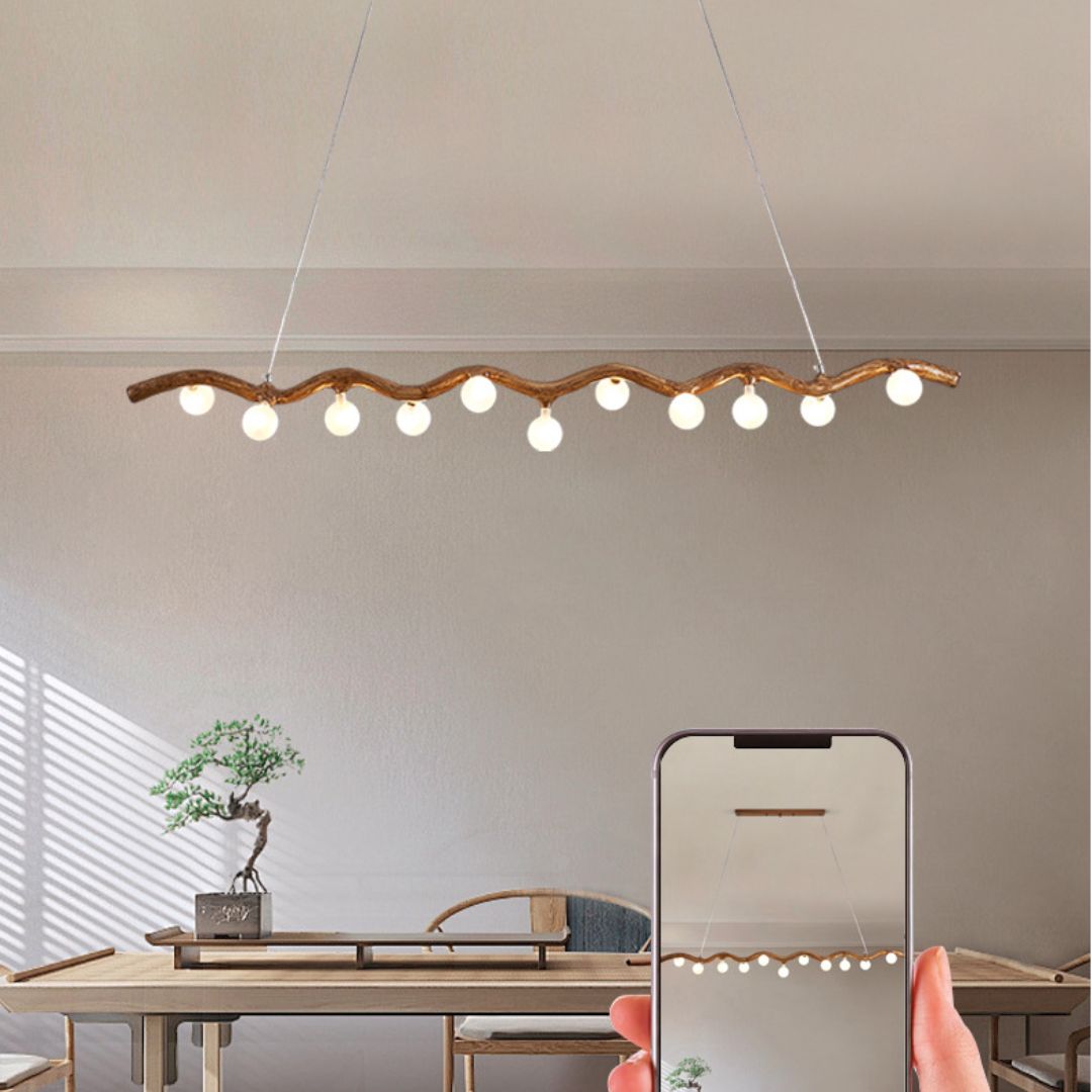 Đèn thả bàn ăn cành cây được trang bị hệ thống led không nhấp nháy