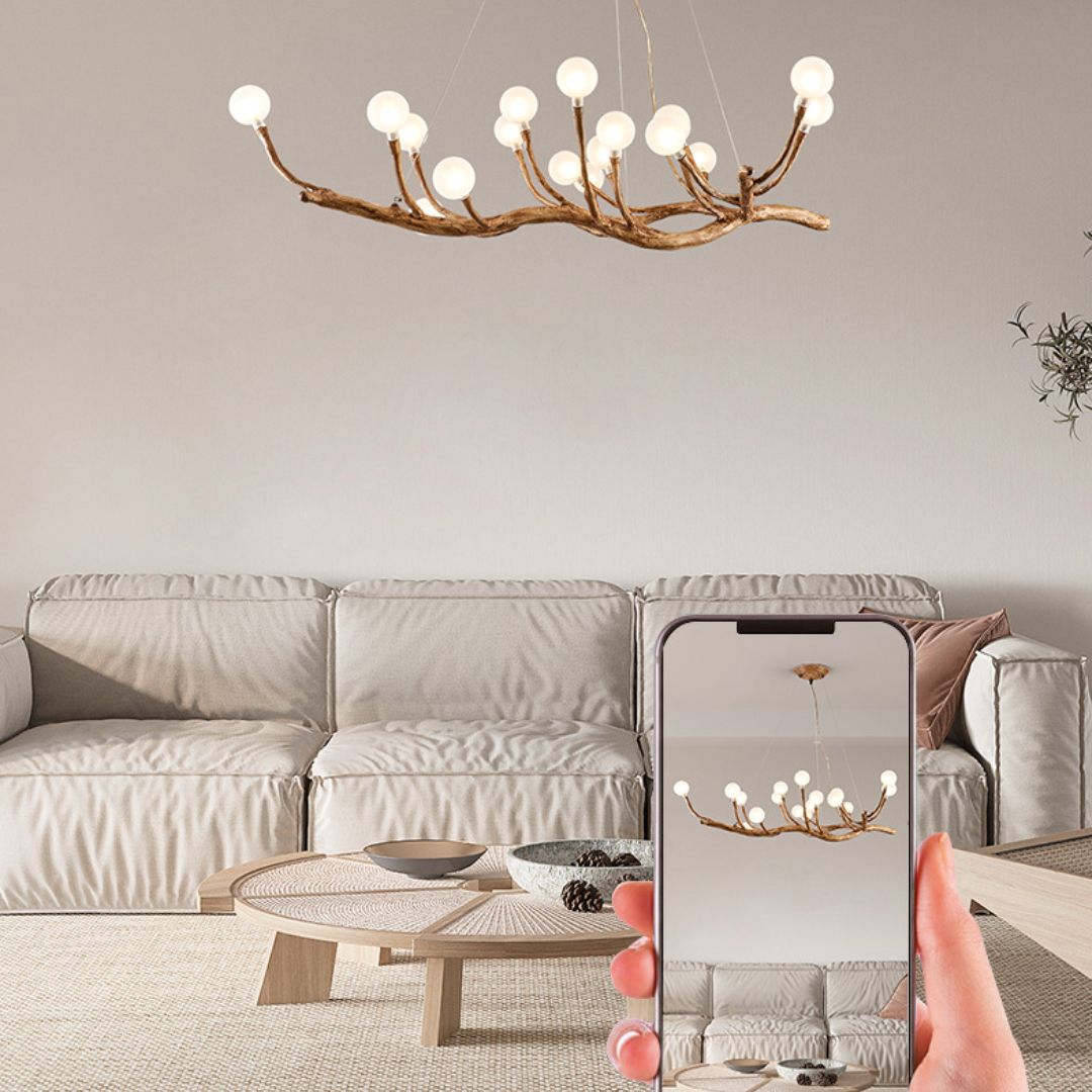 Đèn chùm thả nhánh cây nghệ thuật với hệ thống led không nhấp nháy