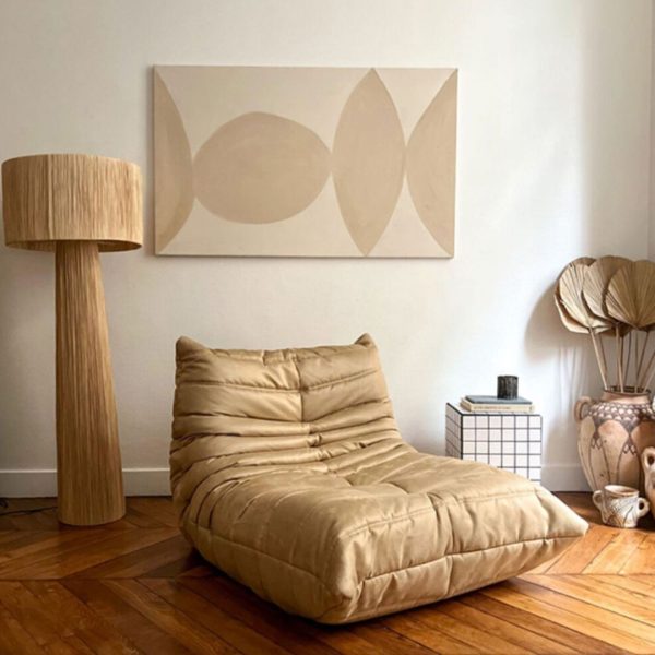 Đèn Sàn Tatami Phong Cách Wabi-Sabi, Đèn Để Sàn Mây Thủ Công, Đèn Góc Nghệ Thuật - Hình ảnh 2