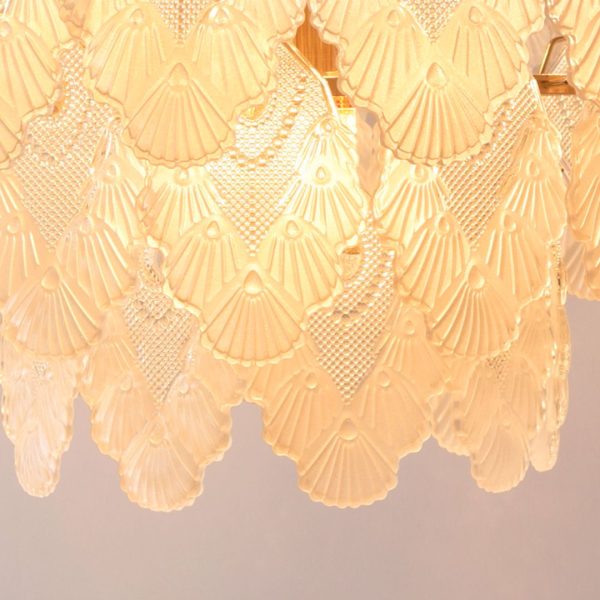 Đèn Thả Thủy Tinh Chiếc Lá Retro Phong Cách Pháp 3 Chế Độ Màu Sáng Sang Trọng - Hình ảnh 6