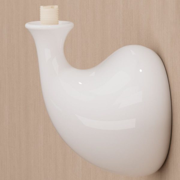 Đèn Tường Hình Nấm Bằng Gốm Màu Trắng Wasbi-Sabi Phong Cách Kem Decor Phòng Ngủ, Lối Đi - Hình ảnh 4