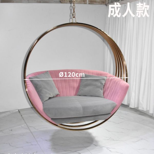 Võng Xích Đu Treo Nệm Nhung Nhiều Màu Dành Cho Phòng Khách, Ban Công - Hình ảnh 3