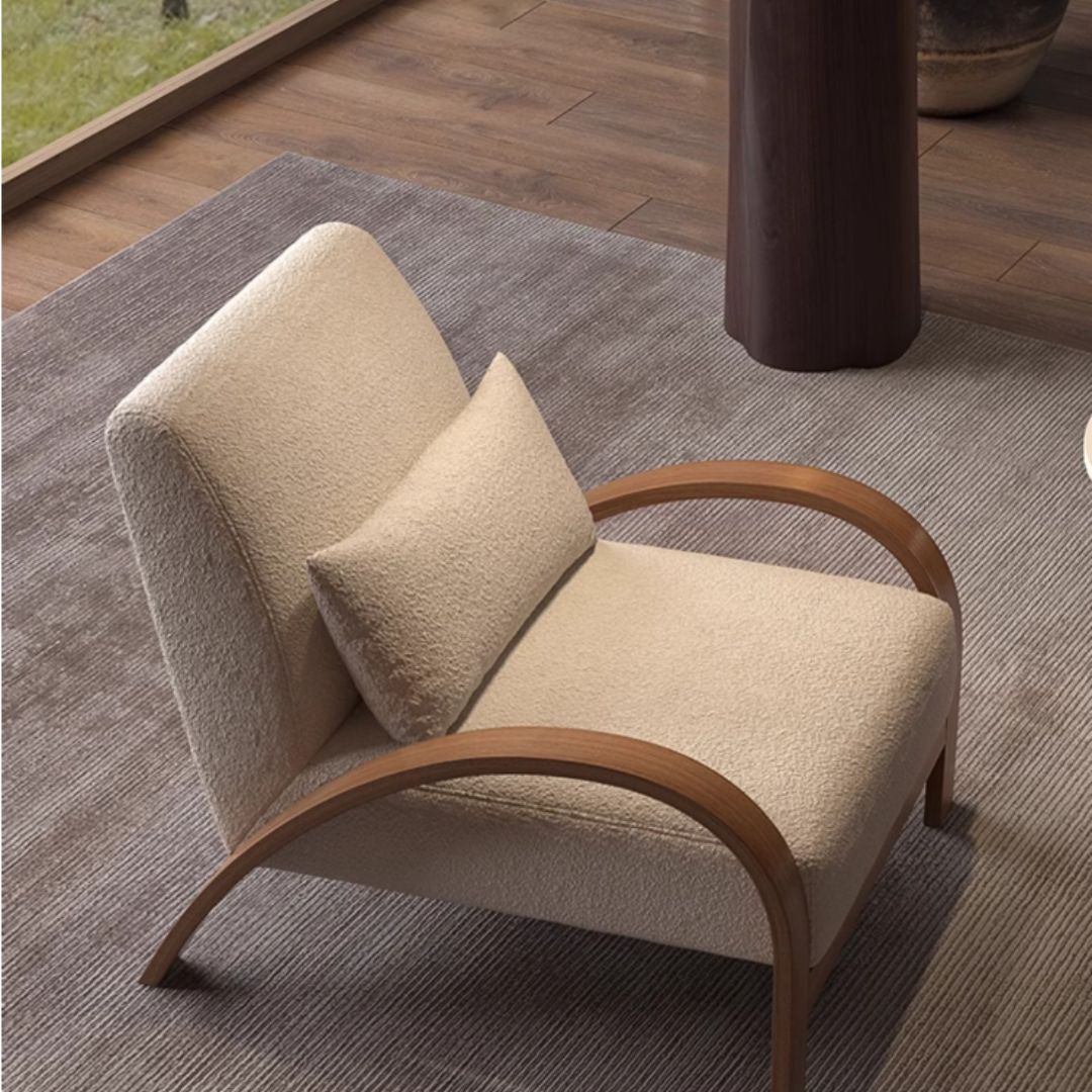 Ghế sofa đơn giản kiểu Bắc Âu với lớp nện thoáng khí