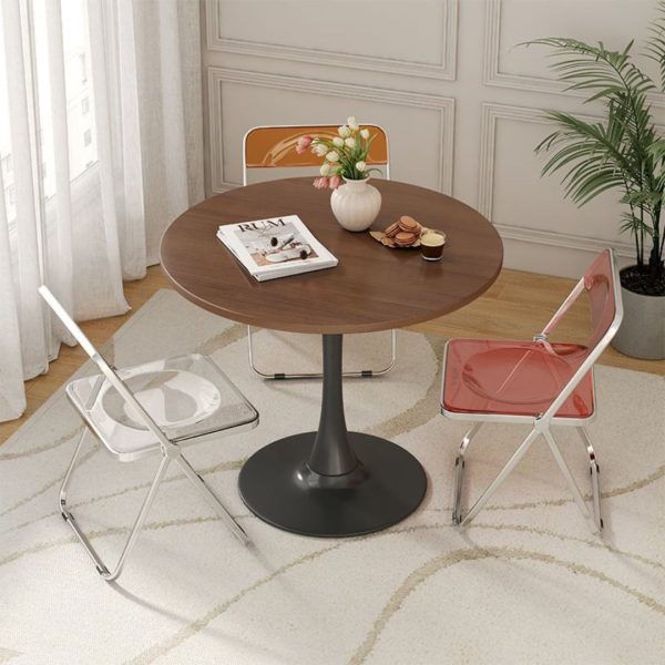 Bàn Cafe Gỗ Tròn Chống Thấm Bền Bỉ Trang Trí Quán Trà Sữa, Nhà Hàng, Phòng Ăn