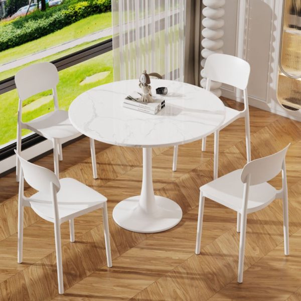 Bàn Cafe Gỗ Tròn Chống Thấm Bền Bỉ Trang Trí Quán Trà Sữa, Nhà Hàng, Phòng Ăn