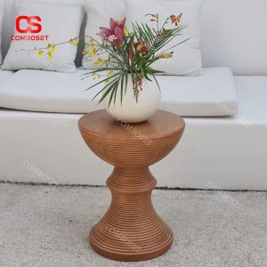 Bàn Cafe Nhỏ Vân Gỗ Retro Trang Trí Sofa, Quán Cafe Phong Cách Bắc Âu
