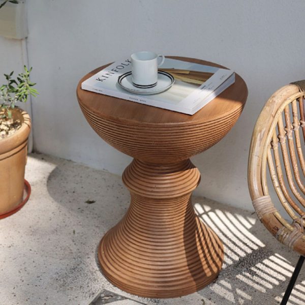 Bàn Cafe Nhỏ Vân Gỗ Retro Trang Trí Sofa, Quán Cafe Phong Cách Bắc Âu