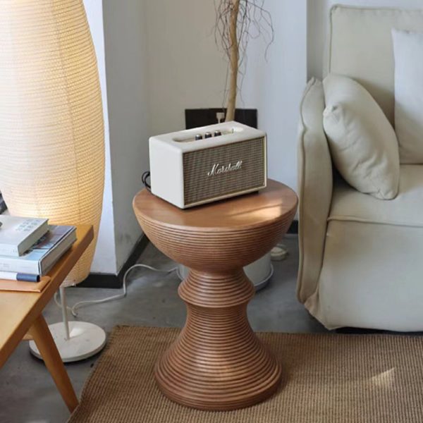 Bàn Cafe Nhỏ Vân Gỗ Retro Trang Trí Sofa, Quán Cafe Phong Cách Bắc Âu