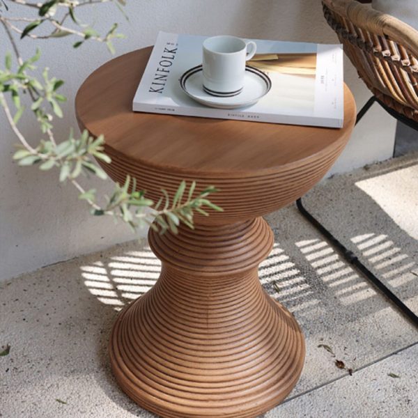 Bàn Cafe Nhỏ Vân Gỗ Retro Trang Trí Sofa, Quán Cafe Phong Cách Bắc Âu