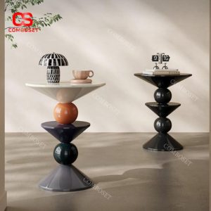 Bàn Cafe Thiết Kế Hình Học Khối Tròn Chóp Nón Nhiều Màu Đa Dạng Decor Phòng Khách Hiện Đại