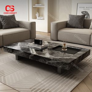 Bàn Trà Cafe Hình Chữ Nhật Đá Cẩm Thạch Trang Trí Phòng Khách, Phòng Trà Hiện Đại Sang Trọng
