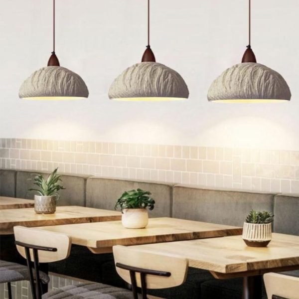 Đèn Chùm Bán Nguyệt Đá Travertine