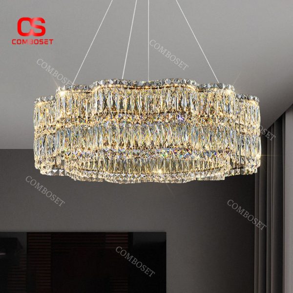 Đèn Chùm Pha Lê Bông Hoa Cao Cấp Phong Cách Pháp Sang Trọng Decor Nhà Hàng Khách Sạn