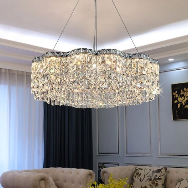 Đèn Chùm Pha Lê Bông Hoa Cao Cấp Phong Cách Pháp Sang Trọng Decor Nhà Hàng Khách Sạn