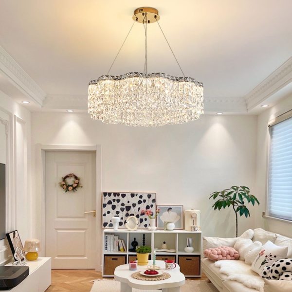 Đèn Chùm Pha Lê Bông Hoa Cao Cấp Phong Cách Pháp Sang Trọng Decor Nhà Hàng Khách Sạn