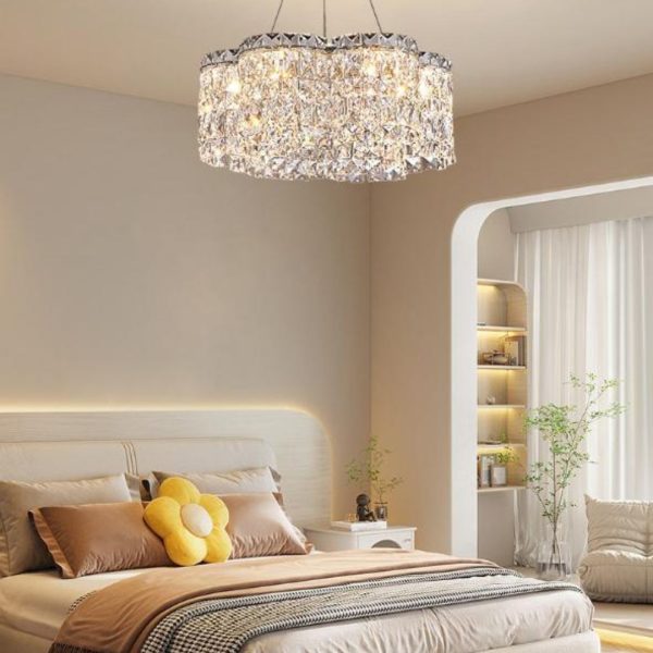Đèn Chùm Pha Lê Bông Hoa Cao Cấp Phong Cách Pháp Sang Trọng Decor Nhà Hàng Khách Sạn