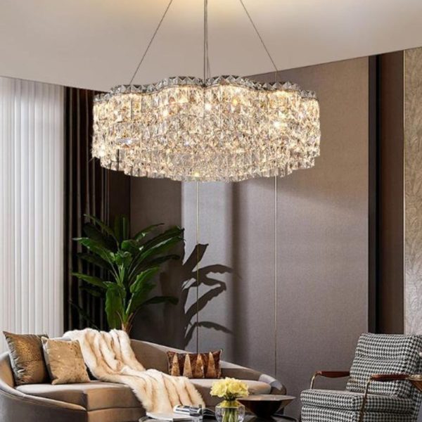 Đèn Chùm Pha Lê Bông Hoa Cao Cấp Phong Cách Pháp Sang Trọng Decor Nhà Hàng Khách Sạn