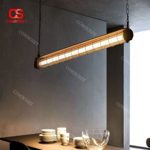 Đèn Chùm Sắt Dài Retro Phong Cách Công Nghiệp Decor Quầy Bar, Quán Cafe, Nhà Hàng