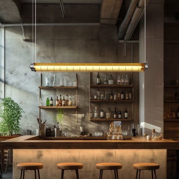 Đèn Chùm Sắt Dài Retro Phong Cách Công Nghiệp Decor Quầy Bar, Quán Cafe, Nhà Hàng