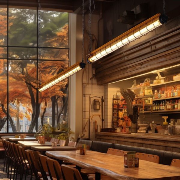 Đèn Chùm Sắt Dài Retro Phong Cách Công Nghiệp Decor Quầy Bar, Quán Cafe, Nhà Hàng