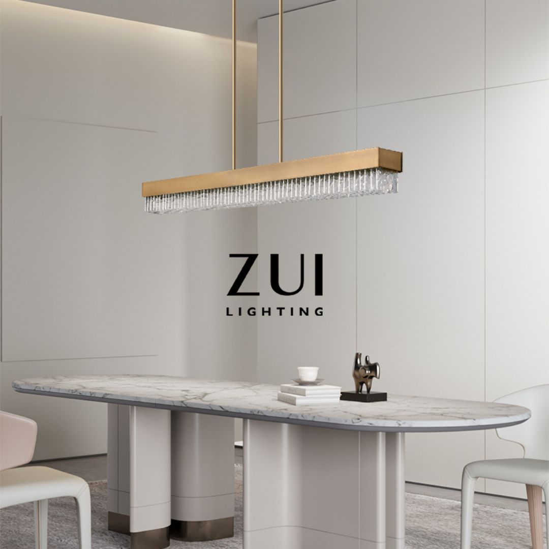 Đèn Chùm Thép Thuỷ Tinh Gợn Sóng Cao Cấp Decor Nội Thất Phong Cách Tối Giản