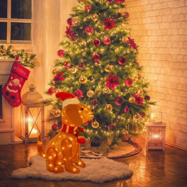 Đèn Giáng Sinh Chó Dachshund, Mèo Cute Hoạt Hình