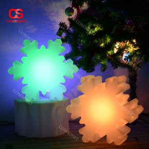Đèn LED Dạ Quang Bông Tuyết Phát Sáng RGB 16 Màu Rực Rỡ Trang Hoàng Không Khí Noel Sân Vườn