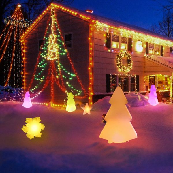 Đèn LED Dạ Quang Cây Thông Noel Trang Trí Lễ Hội, Sân Vườn Chống Thấm Hiệu Quả