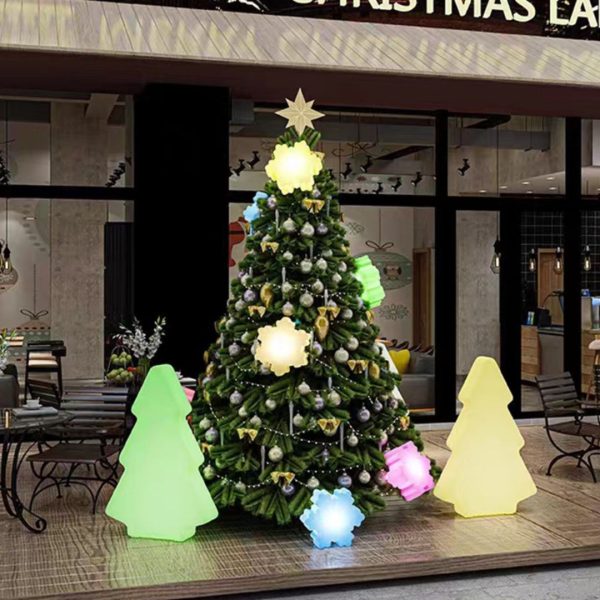 Đèn LED Dạ Quang Cây Thông Noel Trang Trí Lễ Hội, Sân Vườn Chống Thấm Hiệu Quả
