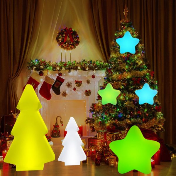 Đèn LED Dạ Quang Cây Thông Noel Trang Trí Lễ Hội, Sân Vườn Chống Thấm Hiệu Quả