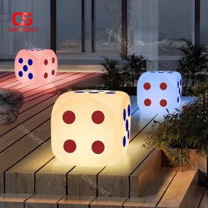 Đèn LED Xúc Xắc RGB 16 Màu Dạ Quang Chiếu Sáng Sân Vườn Rực Rỡ, Quán Cafe, Làm Ghế Ngồi