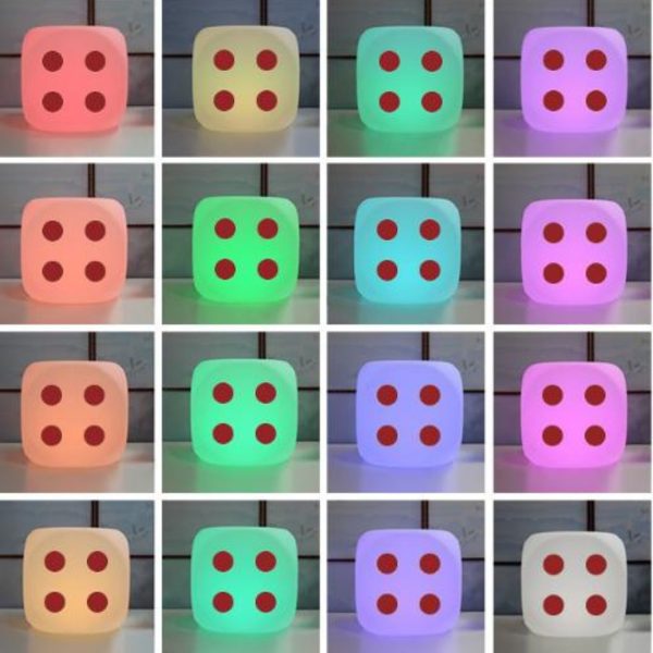 Đèn LED Xúc Xắc RGB 16 Màu Dạ Quang Chiếu Sáng Sân Vườn Rực Rỡ, Quán Cafe, Làm Ghế Ngồi