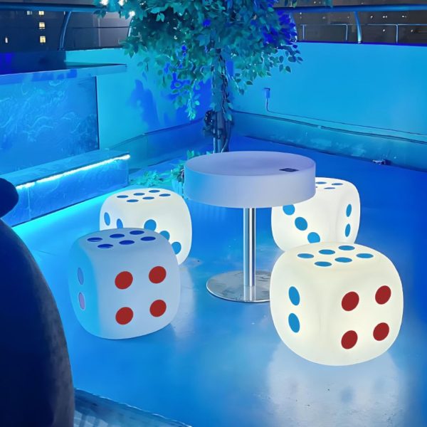 Đèn LED Xúc Xắc RGB 16 Màu Dạ Quang Chiếu Sáng Sân Vườn Rực Rỡ, Quán Cafe, Làm Ghế Ngồi