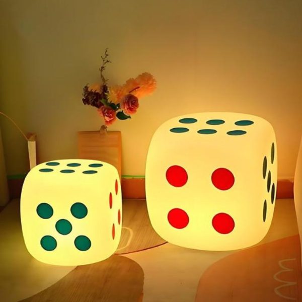 Đèn LED Xúc Xắc RGB 16 Màu Dạ Quang Chiếu Sáng Sân Vườn Rực Rỡ, Quán Cafe, Làm Ghế Ngồi