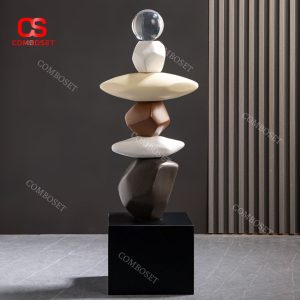 Đèn Sàn Gốm Mô Phỏng Tháp Đá Nghệ Thuật Thiên Nhiên Sống Động Nội Thất Phong Thuỷ