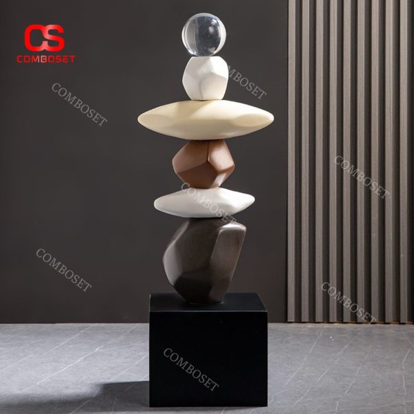 Đèn Sàn Gốm Mô Phỏng Tháp Đá Nghệ Thuật Thiên Nhiên Sống Động Nội Thất Phong Thuỷ