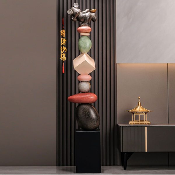 Đèn Sàn Gốm Tháp Đá Trung Hoa Phong Thuỷ Mang Đến Vận May Decor Nội Thất Tết