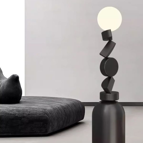 Đèn Sàn Hình Học Khối Tròn Cao Cấp Phong Cách Thiết Kế Ý Decor Sofa Phòng Khách