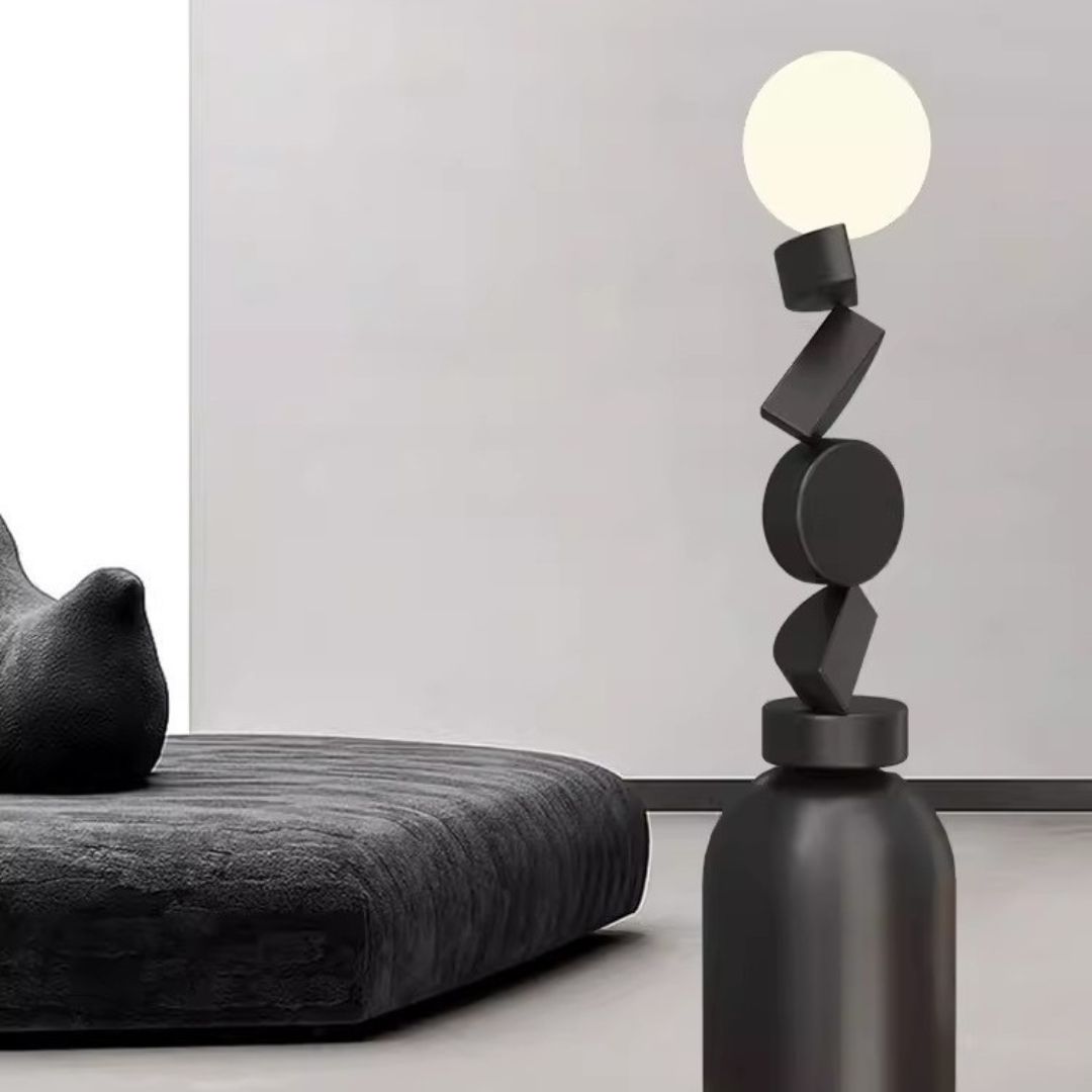 Đèn Sàn Hình Học Khối Tròn Cao Cấp Phong Cách Thiết Kế Ý Decor Sofa Phòng Khách