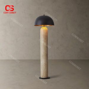 Đèn Sàn Hình Nấm Đá Cẩm Thạch Ánh Sáng Vàng Ấm Trang Trí Phòng Khách Hiện Đại