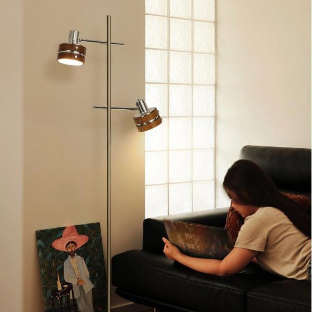 Đèn Sàn Sắt Tối Giản Phong Cách Công Nghiệp Cá Tính Decor Không Gian Nội Thất Phòng Khách