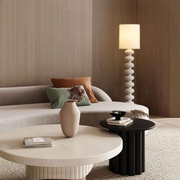 Đèn Sàn Tối Giản Trắng Đen Bauhaus Thiết Kế Sáng Tạo Phong Cách Hiện Đại