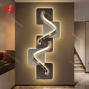 Đèn Tường Tranh Hình Học Nghệ Thuật Sáng Tạo Decor Không Gian Lối Đi Cầu Thang, Hành Lang