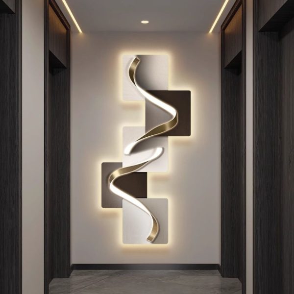 Đèn Tường Tranh Hình Học Nghệ Thuật Sáng Tạo Decor Không Gian Lối Đi Cầu Thang, Hành Lang