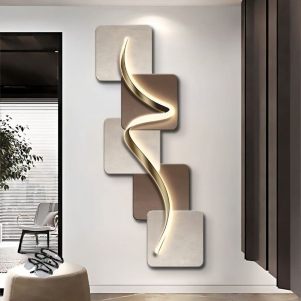 Đèn Tường Tranh Hình Học Nghệ Thuật Sáng Tạo Decor Không Gian Lối Đi Cầu Thang, Hành Lang