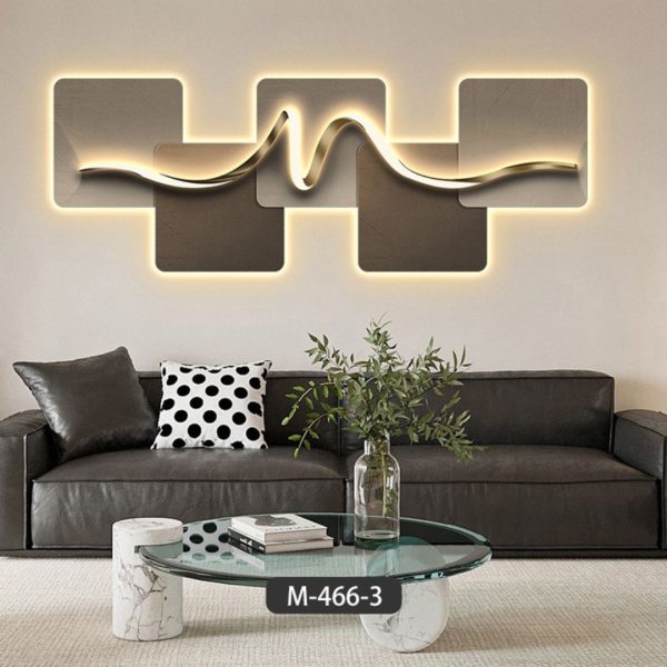 Đèn Tường Tranh Hình Học Nghệ Thuật Sáng Tạo Decor Không Gian Lối Đi Cầu Thang, Hành Lang