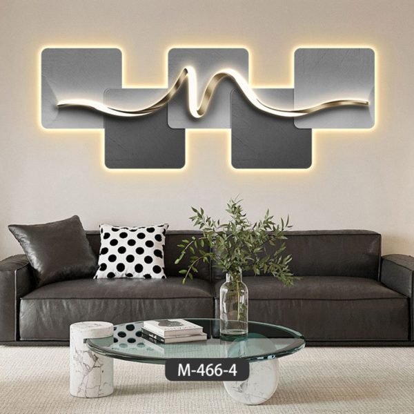 Đèn Tường Tranh Hình Học Nghệ Thuật Sáng Tạo Decor Không Gian Lối Đi Cầu Thang, Hành Lang